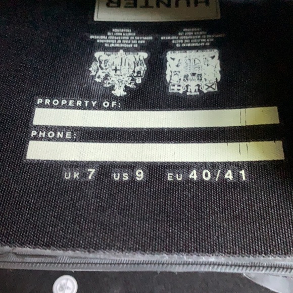 Black hunter rain boots - Picture 3 of 4